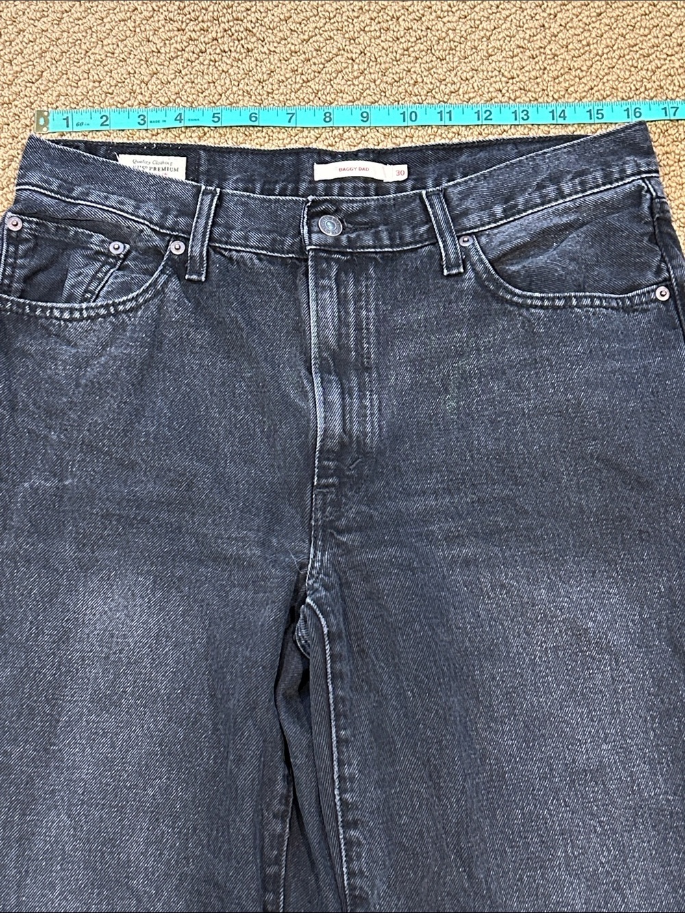 Levi's Baggy Dad Jeans in Shrink Up Black size 30 Grunge 90s Streetwear - Picture 13 of 16
